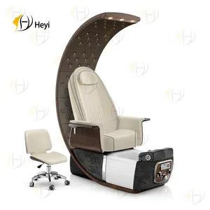 Cadeira de manicure e pedicure de salão de beleza elegante com venda quente de luxo personalizada para massagem spa Jet