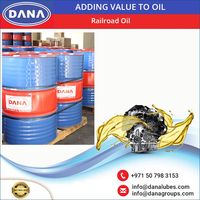 Huile moteur DANA LUBES certifiée SAE pour moteurs diesel de trains et de voies ferrées, composition générale, type d'huile de base adhésive