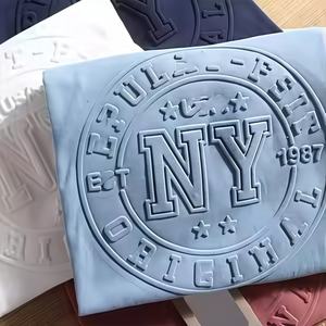 T-shirt de créateur, t-shirts embossés, vêtements de luxe, vêtements streetwear hip hop pour hommes et femmes, t-shirts pour hommes - Product Image 5