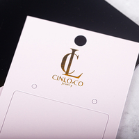 Tarjeta de papel ecológica Embalaje de exhibición de joyas Logotipo estampado dorado Tarjeta de pendiente