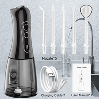 JC 400ML Abnehmbarer Wassertank USB-Aufladbar 1100mAh Reise-Munddusche 8 Einstellbare Modi Kompakt Tragbar IPX7