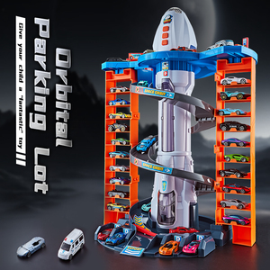 El <span class=keywords><strong>Mejor</strong></span> Regalo para Niños: Set de Estacionamiento de Cohetes de Gran Tamaño con Música y Luces, Juguetes de Estacionamiento de Coches de Aleación - Product Image 1