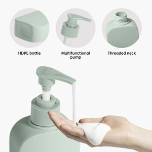 Custom Square <b>Plastic</b> Bottles 90ml 120ml 250ml 300ml 500ml Screw <b>Cap</b> For Personal Care Products - Product Image 5