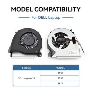 Ventilateur de refroidissement pour ordinateur portable Dell Inspiron 15 7559 7557 5577, ventilateur de refroidissement DC sans balais pour GPU, pièce de rechange - Product Image 5