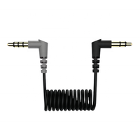 Câble d'enregistrement spiralé pour microphone sans fil 3,5 mm vers Type-C / Type-C vers Type-C / 3,5 mm TRS vers TRS / 3,5 mm TRRS vers TRS