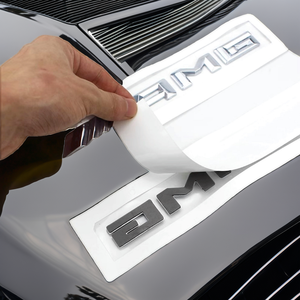 Autocollants 3D ABS chromés noir brillant pour coffre arrière Mercedes-4MATIC, emblème, badge, décalcomanie C63S, style Fan Club, marque Xtx, réutilisables - Product Image 2