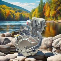 Nouveau moteur de moto Loncin OEM 300cc 4 temps refroidi par air, remplacement pour tricycle CG300, allumage CDI, démarrage électrique/à manivelle