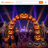 Arche d'entrée géante personnalisée en forme de citrouille d'Halloween, sculpture de factice de blagueur en résine de fibre de verre, pour projet de décoration extérieure de parcs et fermes