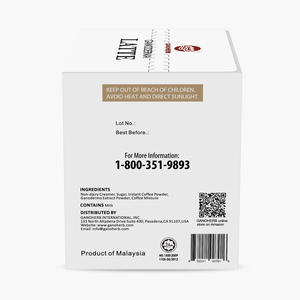 Café <span class=keywords><strong>Ganoderma</strong></span> GANOHERB <span class=keywords><strong>con</strong></span> Extracto de Reishi Lingzhi, Café <span class=keywords><strong>Latte</strong></span> Instantáneo, Mezcla Herbal Popular, Suministro a Granel OEM - Product Image 3