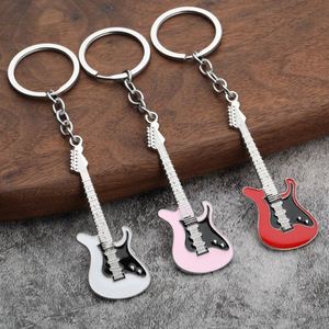 גיטרה נירוסטה keychain רוק פאנק היפ הופ אישיות שרשרת מפתחות גיטרה חשמלית תכשיטים תליון טלפון - Product Image 4