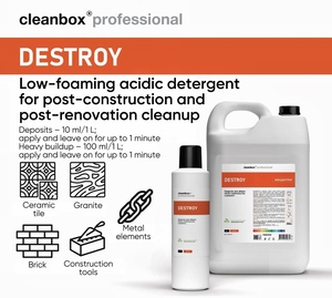 Nettoyant Post-Construction CleanBox Professionnel DESTROY, détartrant acide, décapant de ciment et de mortier pour carrelage, pierre et béton - Product Image 2