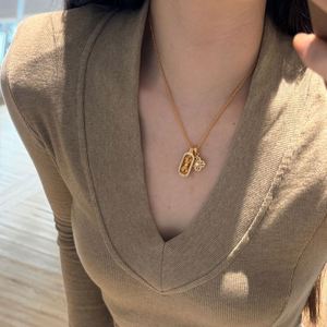 Dylam Special Design Fine Fashion Jewelry 925 Sterling Silver 22K Gold Plated 5A Zirconia Flower <b>Cross</b> Pendant Necklace - Product Image 2