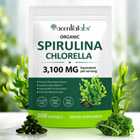 Acentiallabs 300 gélules Spiruline Chlorelle Complément Énergétique Herbal Approvisionnement en Gros Protéines Antioxydants