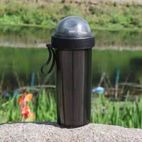 Nouvelle bouteille d'eau en plastique à double usage 600 ml 20 OZ, 2 boissons dans une tasse, distribuée avec deux pailles, pour la salle de sport, le sport et l'extérieur