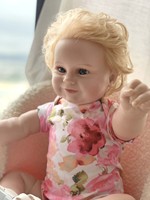 Muñeca de reencarnación realista de 20 pulgadas, muñeca bebé de simulación de Trasplante de Cabello hecho a mano puro para niños, muñeca de compañía