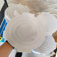 Dessous de verre rond en acrylique, feuille de verre organique, coupe circulaire, disque en plastique transparent plat, cercle de lucite