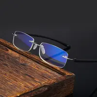 EUGENIA-gafas de lectura sin montura TR90 para mujer y hombre, montura antiazul y roja, venta al por mayor, color negro, 2022