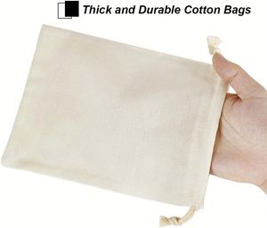 Bolsa de Algodón Orgánico de Lujo para Joyería, Bolsa de Regalo de Algodón Muselina con Cordón, Impresión de Logotipo Personalizado de Alta Calidad - Product Image 2