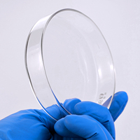 Boîtes de Pétri en verre borosilicate à parois épaisses de 60-180 mm pour laboratoire, fond plat rond, pour culture de tissus