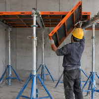 Coffrage de table réglable en acier pour dalle de béton avec étais de soutènement robustes pour chantier de construction