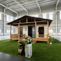 Contenedor de Envío Plegable de Acero de 20 pies/40 pies, Tipo Casa Verde, para Oficina, con Dormitorio, Cocina y Baño - Aislado e Impermeable