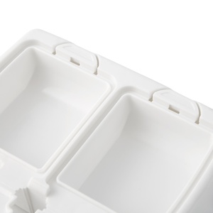 Boîte de rangement portable de voyage pour tri de débris, mini-boîte carrée de bureau à ouverture par pression pour appareils dentaires et prothèses - Product Image 5