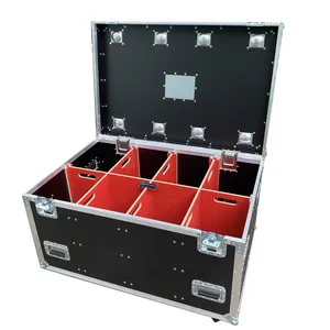 Large Capacity Utility Audio Cable protector storage DJ Stage Transport half Trunk Road Flight Case with Divides and Tray