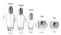Pot à crème pour le visage réutilisable de 30/50 g, logo personnalisé en estampage à chaud, pot en verre pour hydratant cutané avec bouchon à vis