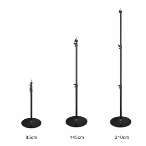 ขาตั้งสตูดิโอปรับระดับได้ 210 ซม. พร้อมฐานกลมหนัก ขาตั้งสีดำ รับน้ำหนักได้ 20 กิโลกรัม - Product Image 6