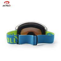 Lunettes de ski et de snowboard Jiepolly, anti-vent, avec logo personnalisé, magnétiques, polarisées, monture en TPU, UV400, anti-buée, pour sports de neige