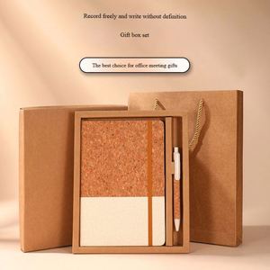 Wholesale Custom Logo A5 <b>Creative</b> Eco-Friendly Wheat Straw Patchwork Business Office Notebook <b>Gift</b> Box Set - Product Image 6