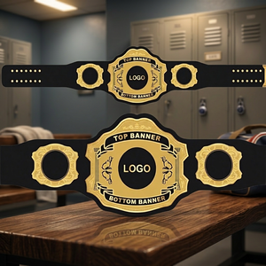 Ceinture de championnat de lutte NWA pour adultes, en cuir véritable, avec sangle en cuir - Product Image 2