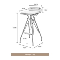 Tabouret de bar moderne en acier avec assise en bois de noyer, cadre noir, chaise de comptoir pour bar commercial ou domestique