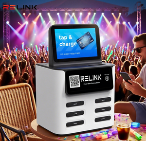 Station de location de batteries externes partagées à 6 emplacements, charge rapide, affichage LED, prend en charge les paiements NFC/sans contact pour les cafés - Product Image 2