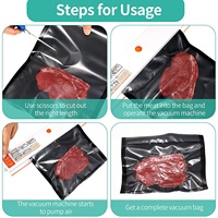 Sacs sous vide imprimés personnalisés, sacs de congélation d'emballage de viande en plastique sacs de stockage de sac sous vide alimentaire, rouleau de sac sous vide