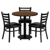Meubles de restaurant commercial ensemble de table de restaurant pour 4 personnes ensemble de café chaise en métal de restauration rapide moderne table en bois
