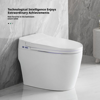 WC intelligent à chasse automatique avec capteur, cuvette monobloc, bidet intelligent avec télécommande, système de drainage en S