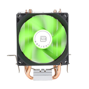 เครื่องทำความเย็นซีพียู Bajeal ขนาด 120x120x25 มม. ท่อทองแดงคู่ ไฟ LED สีเขียว สำหรับโปรเซสเซอร์เดสก์ท็อป Intel และ AMD - Product Image 1