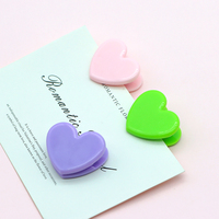 Clip de reliure en plastique en forme de cœur 3CM, clip de scellage pour la Saint-Valentin, accessoires de papeterie avec logo personnalisé