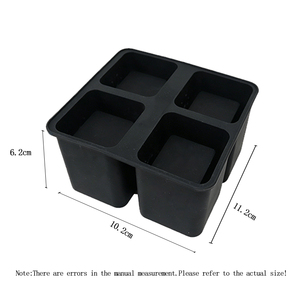 Bac à glaçons en silicone à 4 cavités, qualité alimentaire, souple, durable, cavités carrées, OEM ODM disponible - Product Image 5