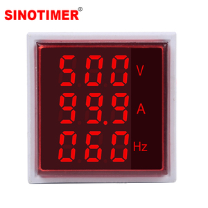 Sinotimer st17vah vuông V/A/Hz màn hình 20-75Hz, 0-99.9a, AC60-500V hiển thị, 22mm lắp lỗ Điện áp/hiện tại/Tần số màn hình - Product Image 2