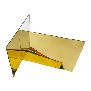 China supplier golden mirror acrylic plate material for advertising board 3mm 10mm acrylic sheet