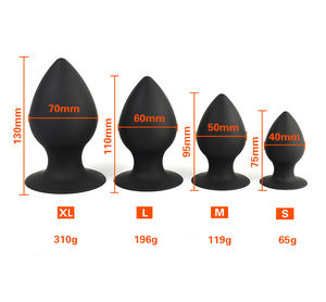 للجنسين 3 مختلفة الحجم الجنس لعب الكبار سيليكون كبير بعقب المكونات الشرج المدرب التوصيل للرجال النساء الأزواج - Product Image 2