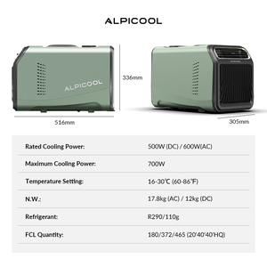 Aire Acondicionado Portátil Alpicool, Enfriamiento Rápido con Compresor, Aire Acondicionado Móvil 220V 110V AC, OEM/ODM - Product Image 2