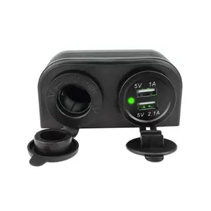 Wasserdichtes 12 / 24V DC Dual USB Ladegerät Netzteil Zigaretten anzünder Steckdose Zelt Typ Panel