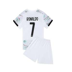 Maillot de football Portugal domicile 100% polyester à séchage rapide # Ensemble de 7 maillots de football respirants pour enfants - Product Image 4