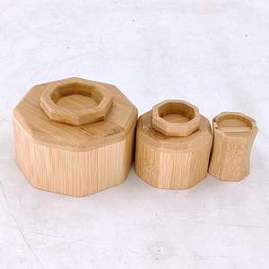 Jardinières octogonales empilables <span class=keywords><strong>en</strong></span> bois, jardinières rustiques <span class=keywords><strong>en</strong></span> bambou pour patio, pots de fleurs pour plantes, décoration intérieure, lot de 3 - Product Image 6