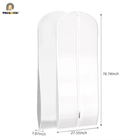 Housse de Vêtement Longue Blanche Unie Personnalisée de Haute Qualité pour Mariage, Voyage, Vente en Gros, Housse de Robe de Mariée pour Costume