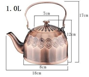 Tetera de Acero Inoxidable con Patrón Árabe en Relieve, Bicolor Plata y Oro, para Regalo de Ramadán, Suministro al por Mayor para Oriente Medio - Product Image 6
