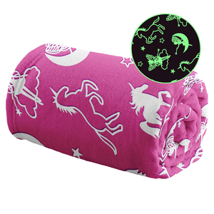 Couverture lumineuse double couche 450 GSM de qualité supérieure, phosphorescente, doublée en sherpa, pour enfants et adultes, cadeau d'hiver, logo personnalisé - Product Image 3
